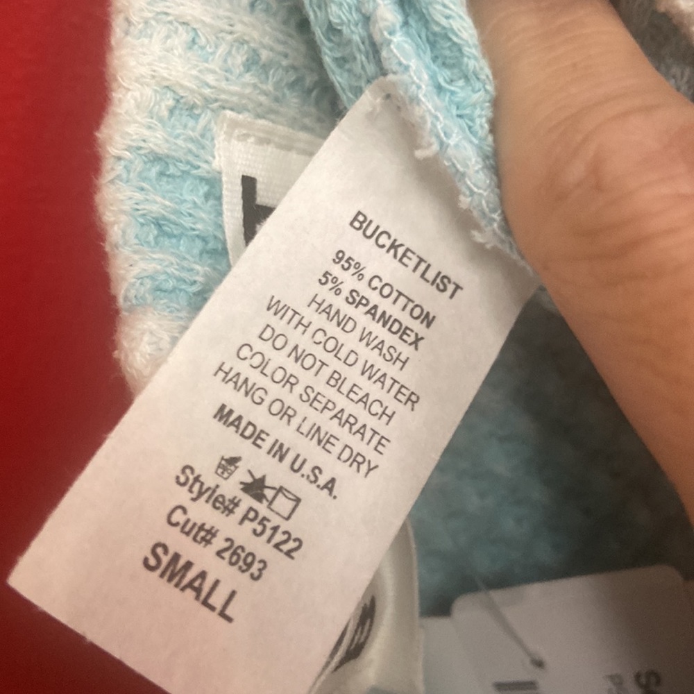 Nwot Bucket List Sending Vines Pant In Baby Blue … - image 6